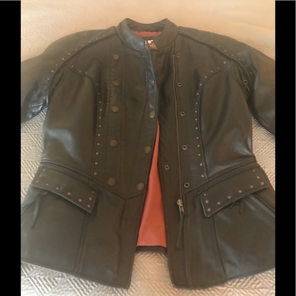 Vintage Harley Davidson Studded Leather Jacket - Picture 2 of 8